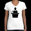 Women's Fine Jersey V-Neck Tee Thumbnail