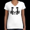 Women's Fine Jersey V-Neck Tee Thumbnail