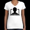 Women's Fine Jersey V-Neck Tee Thumbnail