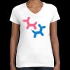 Women's Fine Jersey V-Neck Tee Thumbnail