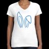 Women's Fine Jersey V-Neck Tee Thumbnail
