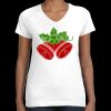 Women's Fine Jersey V-Neck Tee Thumbnail
