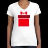 Women's Fine Jersey V-Neck Tee Thumbnail