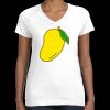 Women's Fine Jersey V-Neck Tee Thumbnail