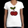 Women's Fine Jersey V-Neck Tee Thumbnail