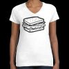 Women's Fine Jersey V-Neck Tee Thumbnail
