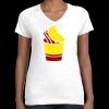 Women's Fine Jersey V-Neck Tee Thumbnail