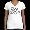 Women's Fine Jersey V-Neck Tee Thumbnail