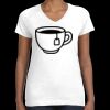 Women's Fine Jersey V-Neck Tee Thumbnail
