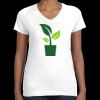 Women's Fine Jersey V-Neck Tee Thumbnail