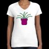 Women's Fine Jersey V-Neck Tee Thumbnail