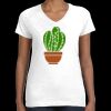 Women's Fine Jersey V-Neck Tee Thumbnail