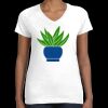 Women's Fine Jersey V-Neck Tee Thumbnail