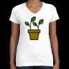 Women's Fine Jersey V-Neck Tee Thumbnail