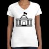 Women's Fine Jersey V-Neck Tee Thumbnail