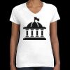 Women's Fine Jersey V-Neck Tee Thumbnail