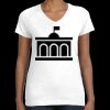 Women's Fine Jersey V-Neck Tee Thumbnail