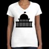 Women's Fine Jersey V-Neck Tee Thumbnail