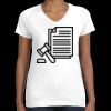 Women's Fine Jersey V-Neck Tee Thumbnail