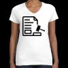 Women's Fine Jersey V-Neck Tee Thumbnail