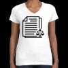 Women's Fine Jersey V-Neck Tee Thumbnail