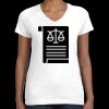 Women's Fine Jersey V-Neck Tee Thumbnail