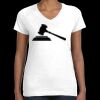 Women's Fine Jersey V-Neck Tee Thumbnail
