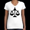 Women's Fine Jersey V-Neck Tee Thumbnail