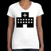 Women's Fine Jersey V-Neck Tee Thumbnail
