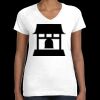 Women's Fine Jersey V-Neck Tee Thumbnail