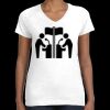Women's Fine Jersey V-Neck Tee Thumbnail