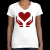Women's Fine Jersey V-Neck Tee Thumbnail