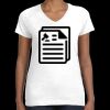 Women's Fine Jersey V-Neck Tee Thumbnail