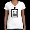 Women's Fine Jersey V-Neck Tee Thumbnail