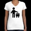 Women's Fine Jersey V-Neck Tee Thumbnail