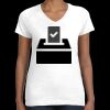 Women's Fine Jersey V-Neck Tee Thumbnail