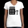 Women's Fine Jersey V-Neck Tee Thumbnail