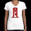 Women's Fine Jersey V-Neck Tee Thumbnail
