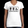Women's Fine Jersey V-Neck Tee Thumbnail