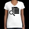 Women's Fine Jersey V-Neck Tee Thumbnail