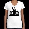 Women's Fine Jersey V-Neck Tee Thumbnail