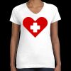 Women's Fine Jersey V-Neck Tee Thumbnail