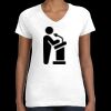 Women's Fine Jersey V-Neck Tee Thumbnail