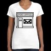 Women's Fine Jersey V-Neck Tee Thumbnail