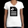 Women's Fine Jersey V-Neck Tee Thumbnail