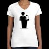 Women's Fine Jersey V-Neck Tee Thumbnail