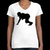 Women's Fine Jersey V-Neck Tee Thumbnail