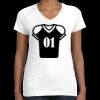 Women's Fine Jersey V-Neck Tee Thumbnail
