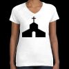 Women's Fine Jersey V-Neck Tee Thumbnail