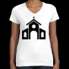 Women's Fine Jersey V-Neck Tee Thumbnail